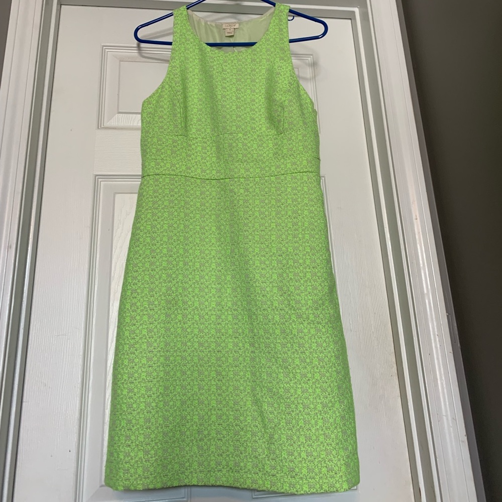 J.Crew Sheath | Lime/Yellow | Tan Tweed Sleeveless Dress